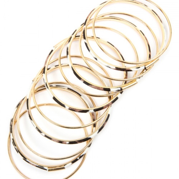 LEOPARD BANGLE BRACELET SET - Picture 2 of 7